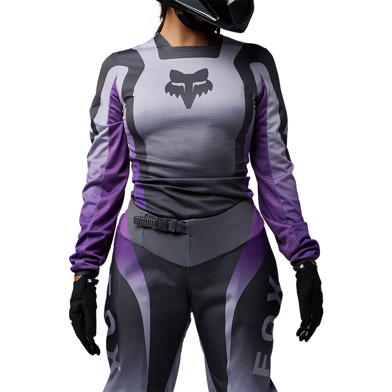 Tenue Femme FOX 180 Lean noir violet 2025 oxmoto