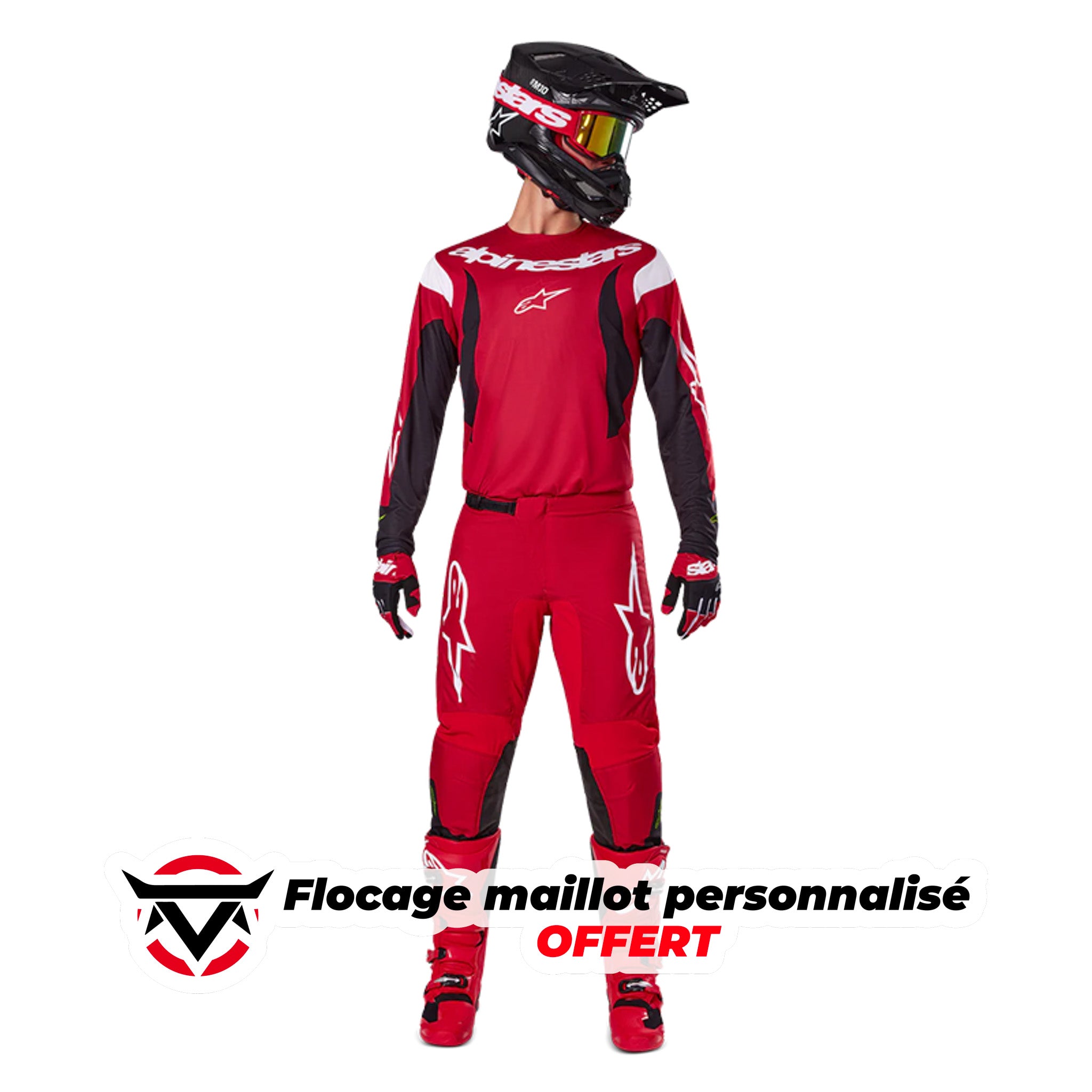 Tenue ALPINESTARS Fluid Haul rouge/noir 2025 – oxmoto